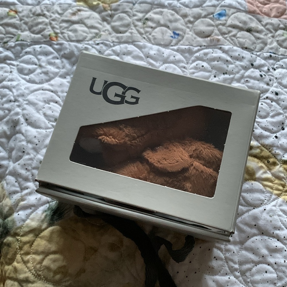 NIB UGG Baby Bixbee Shearling Boot in Chestnut Brown 0-1 Infant - Picture 8 of 9